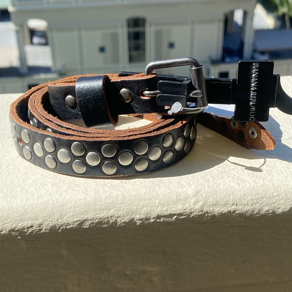Banana republic studded leather belt